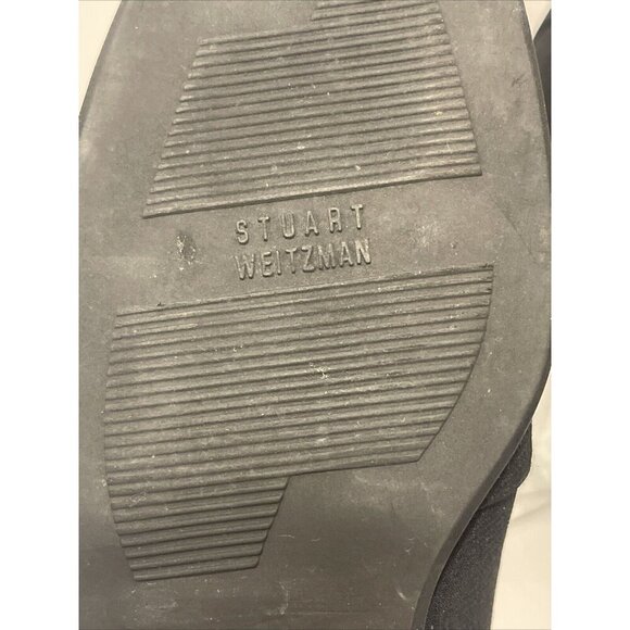 Stuart Weitzman Women's Black Lace-up Shoes Block Heel Fabric Gore-Tex Size 9 B - Picture 9 of 16